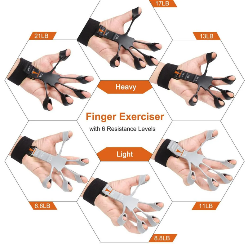 Finger gripper strength trainer